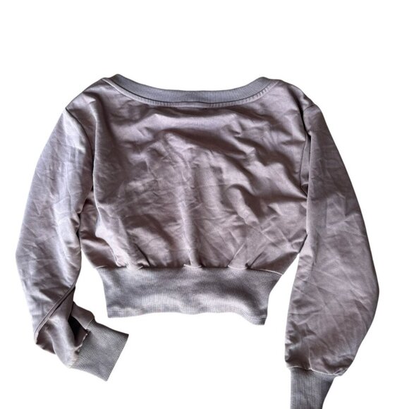 Cider Colorblock Layered Look Crop Sweatshirt | Size XS NWT - Picture 2 of 2